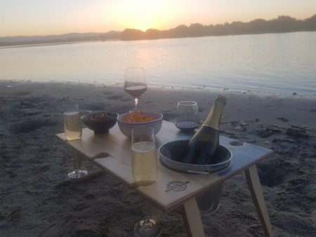summer picnic tables
