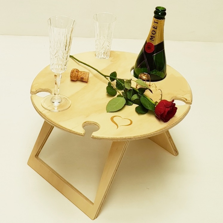 Portable Picnic Table,Outdoor Portable Wine Table /& Beach Table Picnic Accessories Wine Gifts for Wine Lovers